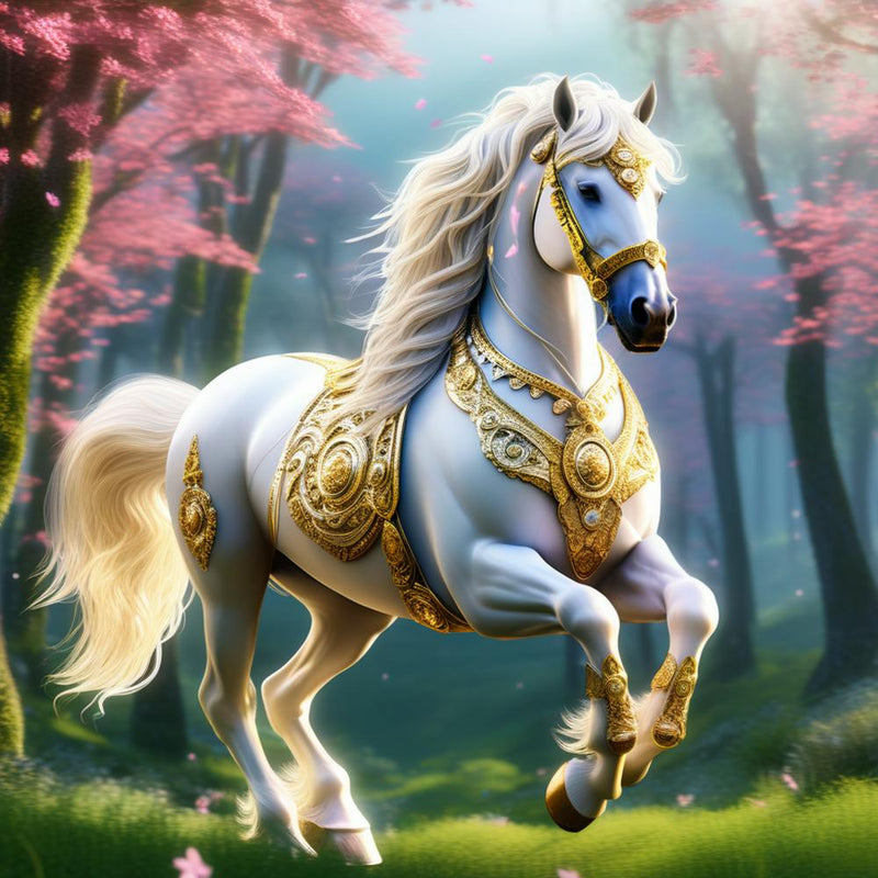 White Horse In The Forest
