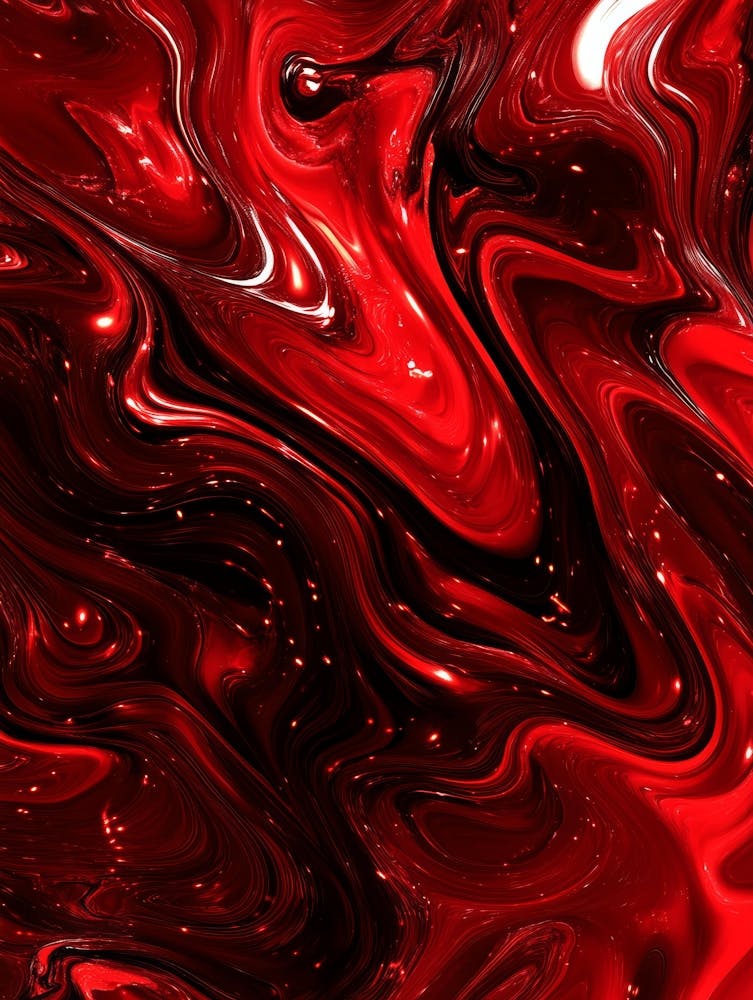 Abstract Red Liquid 1