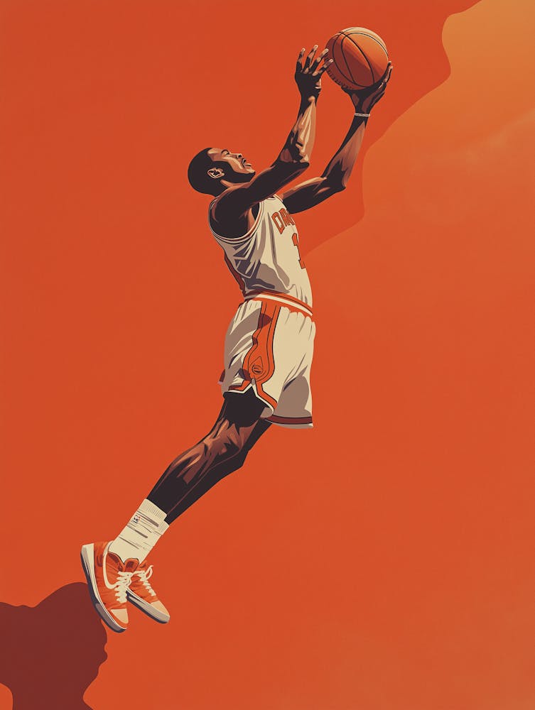 Elegant Dunk In Mid Air