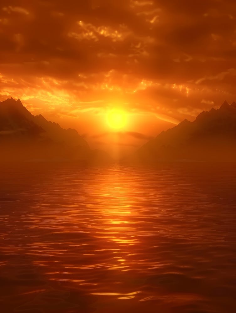 Sunset Over Water 2