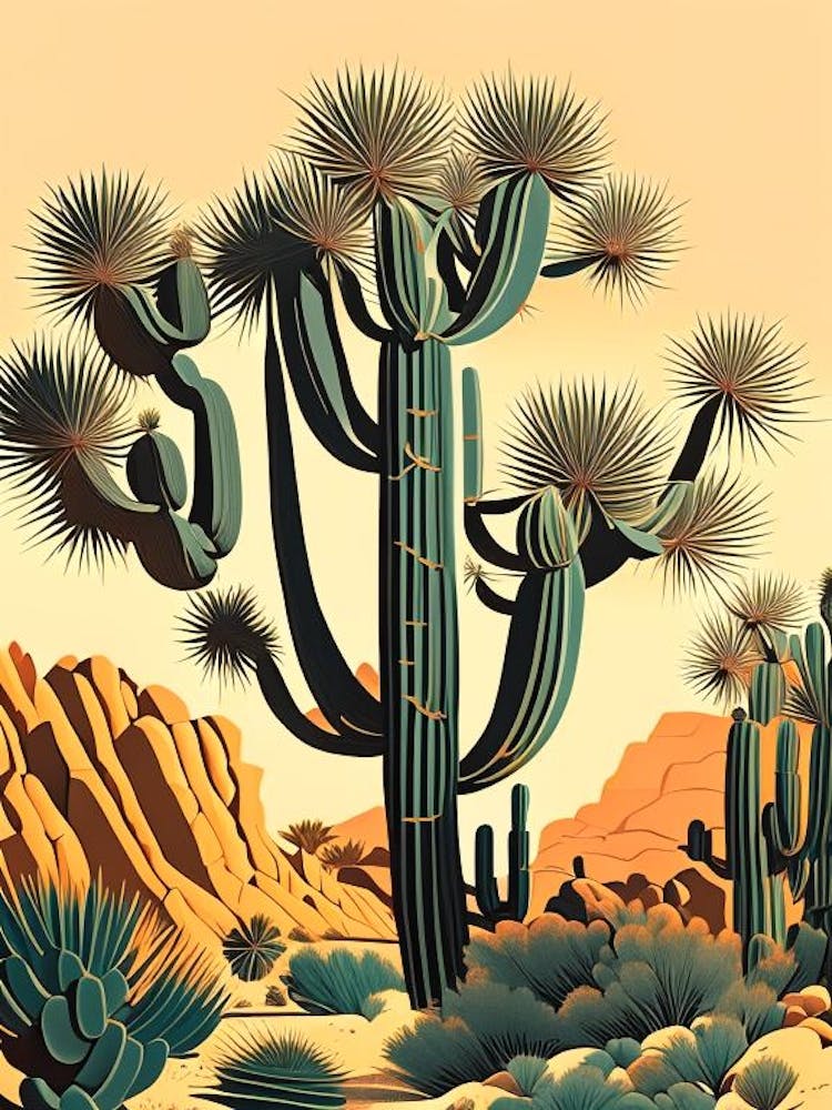 Joshua Tree Pattern Retro Illustration (4)