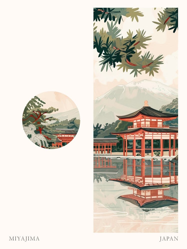 Miyajima Japan 1 Cut Out Travel Poster