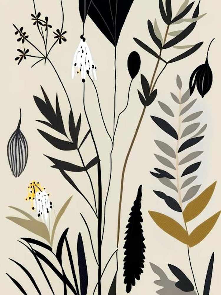 Silberkerze Wildblume Moderne Gedämpfte Farben