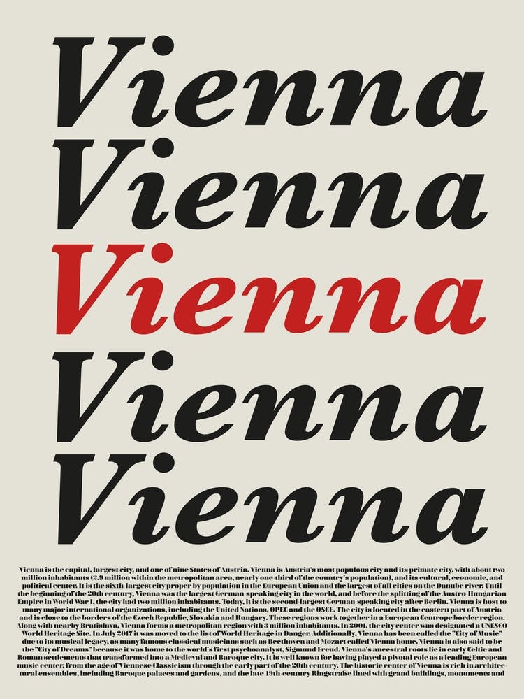 Vienna Vintage Typography