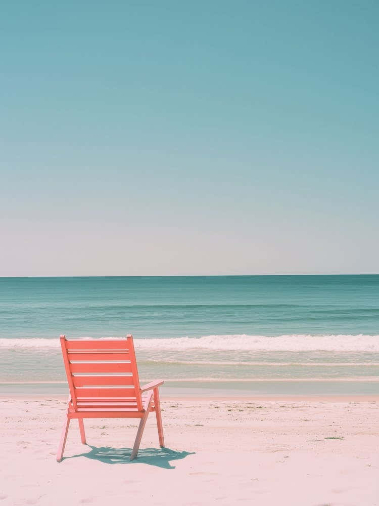 Beach Chair in Pastel Tones