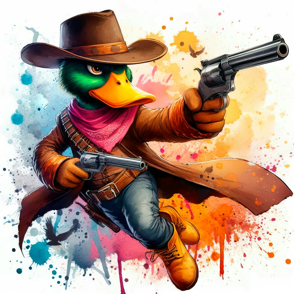 Ducky In Cowboy Hat 1