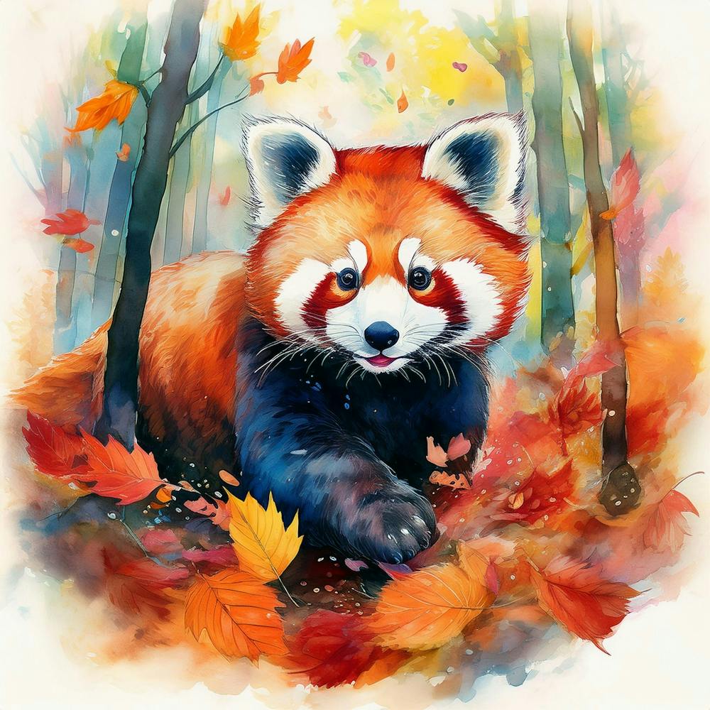 Red Panda In The Forest