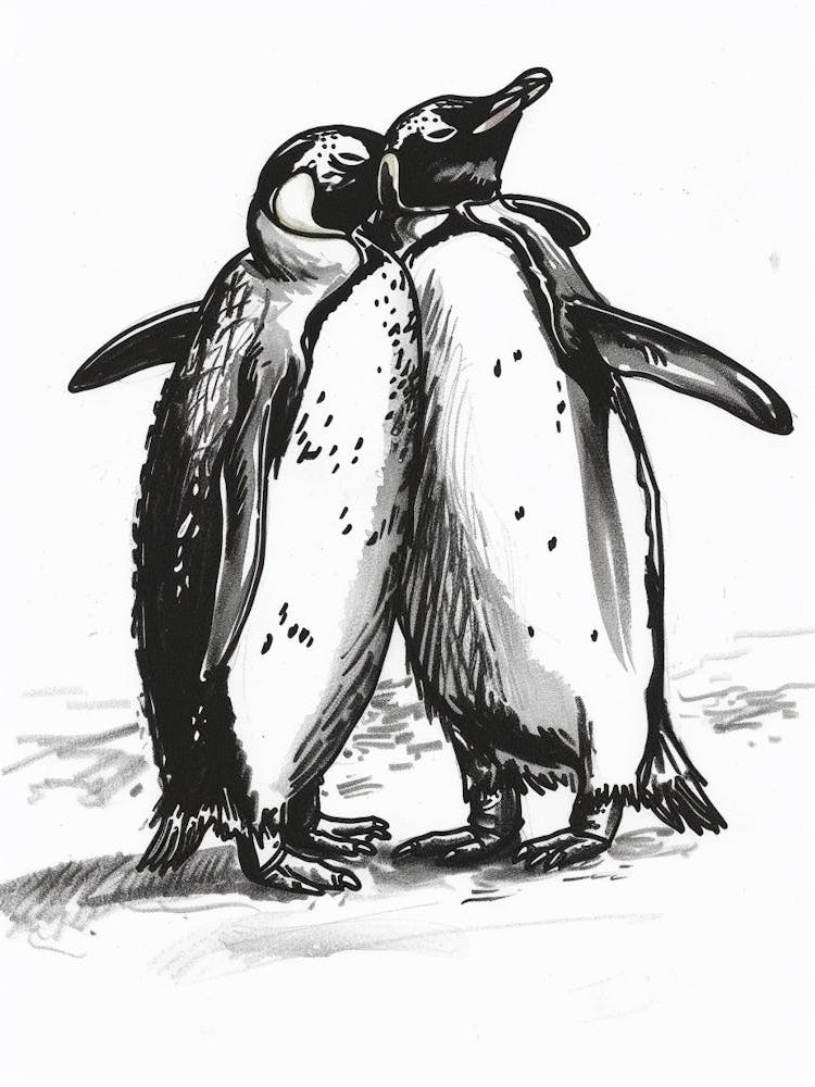 King Penguin Huddling For Warmth 3