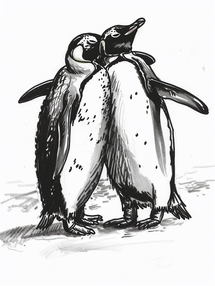 King Penguin Huddling For Warmth 3