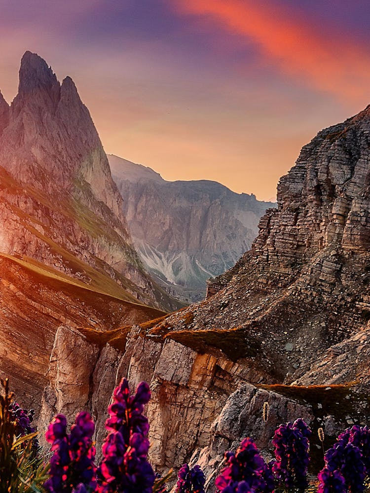 Sunset In The Dolomites