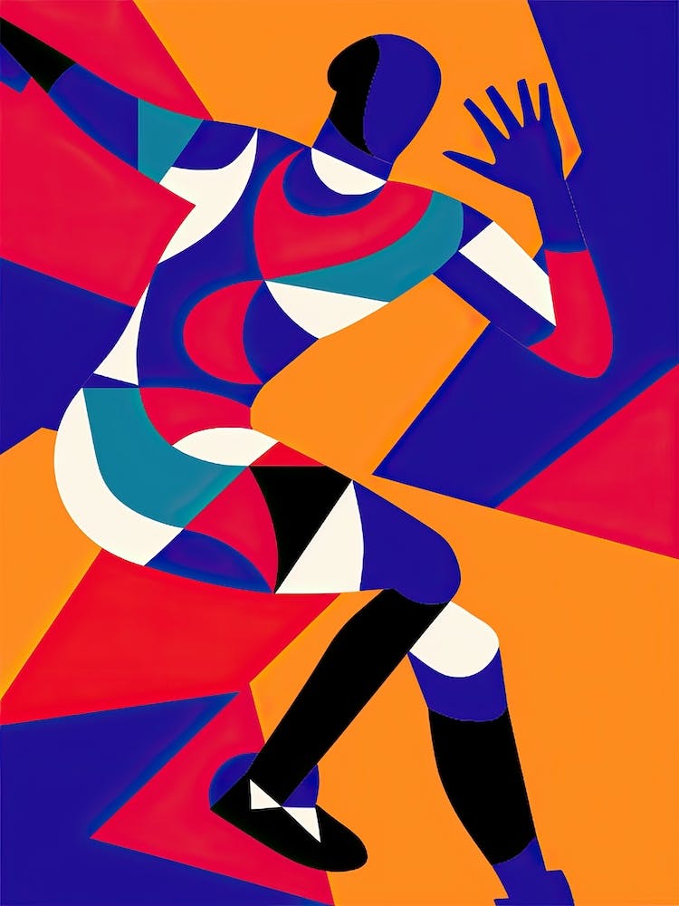 Basketball In The Style Of Matisse 1