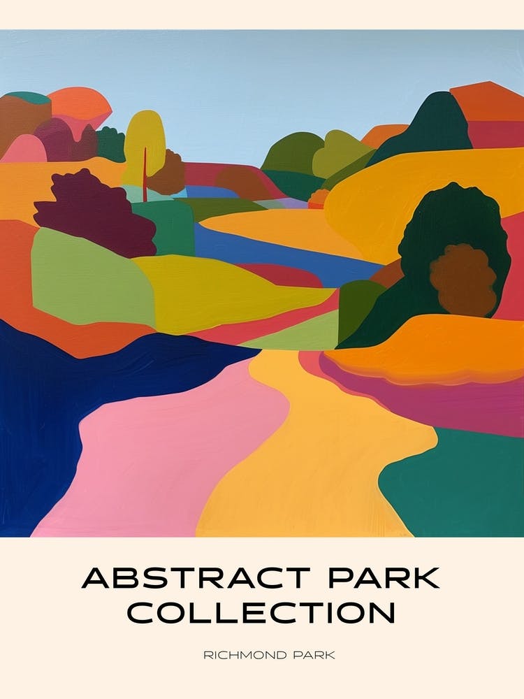 Abstract Park Collection Poster Richmond Park London 3