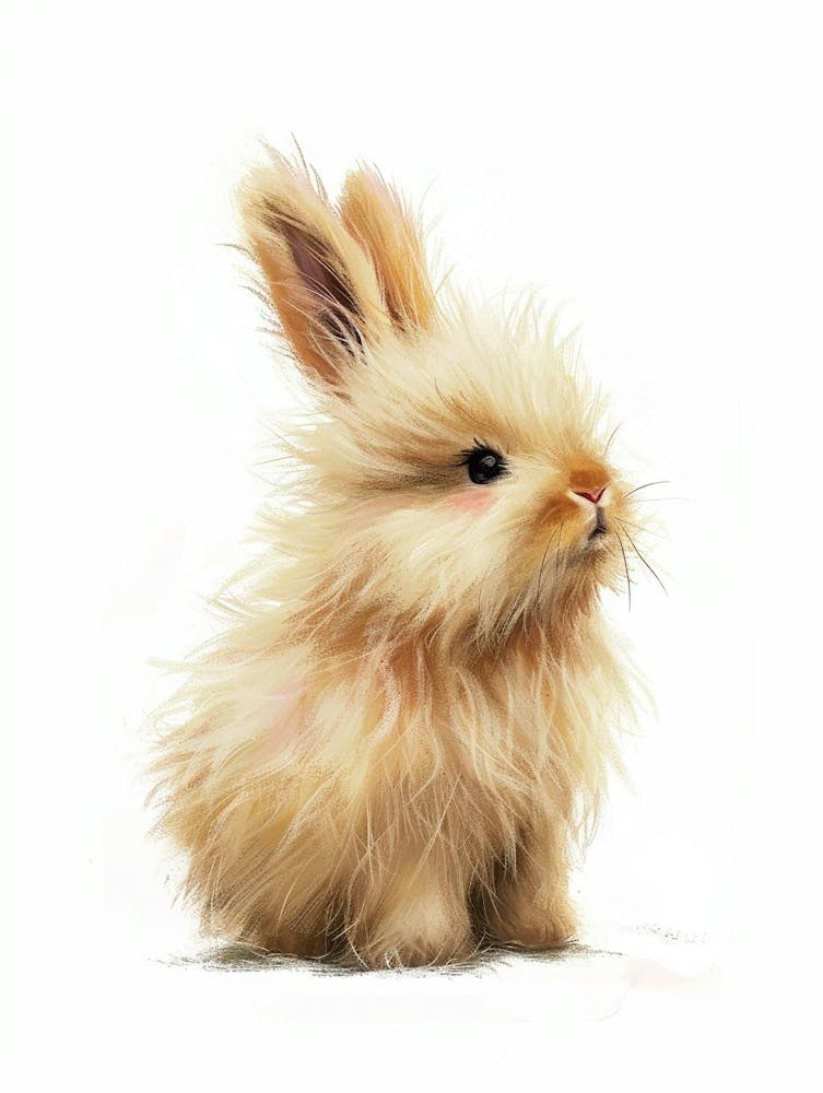 Jersey Wooly Rabbit Kids Illustration 2