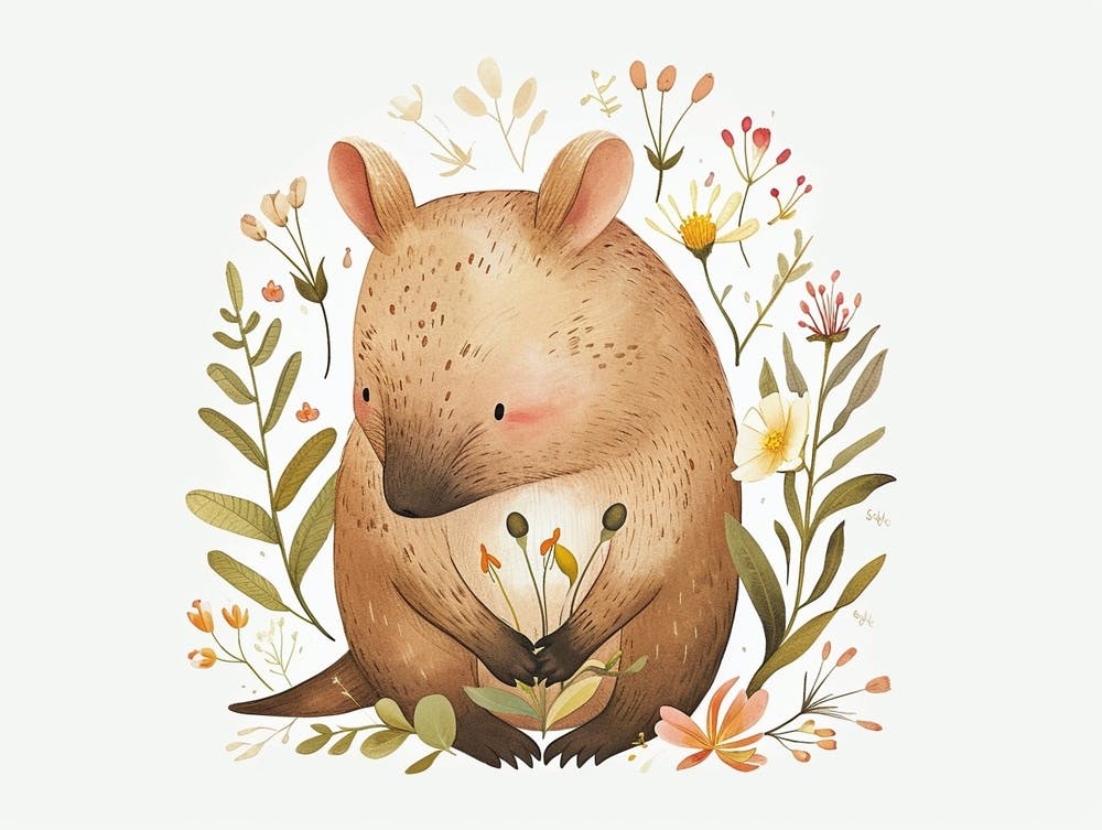 Little Floral Wombat 1