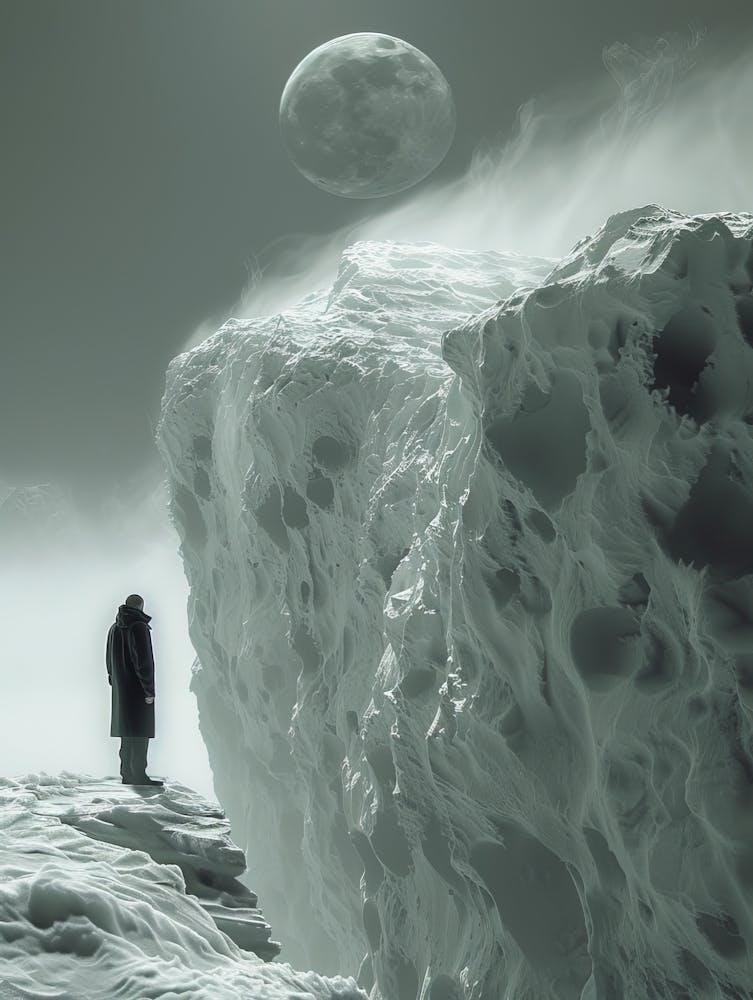 Man Standing On A Cliff 1