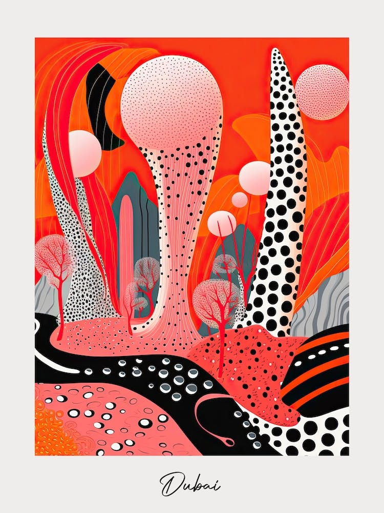 Poster Of Dubai, Illustration In The Style Of Pop Art 4