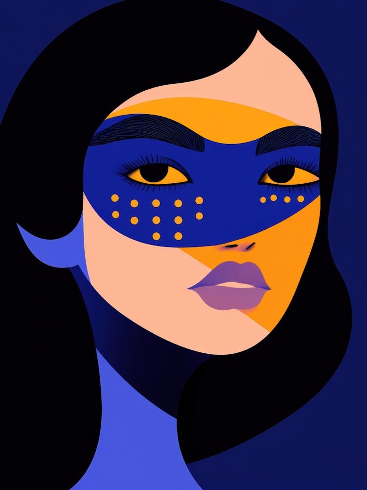 Mädchen mit einer Maske 1