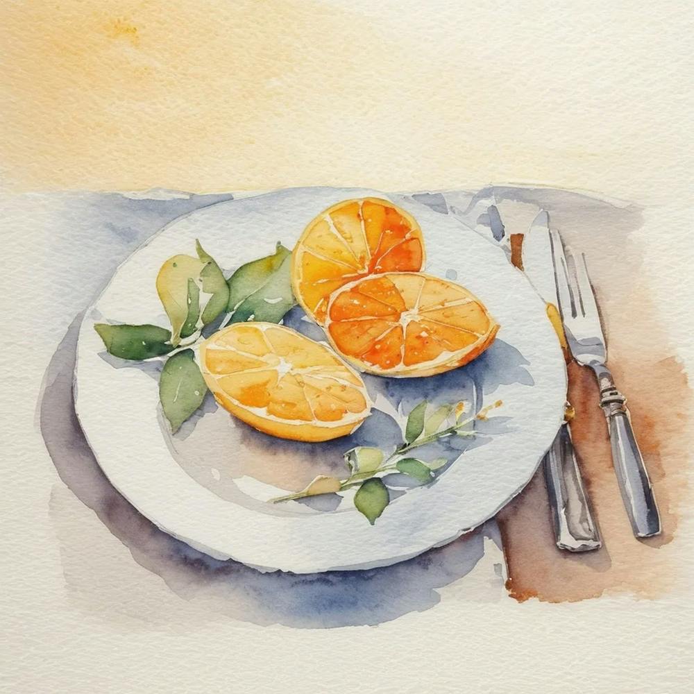 Oranges On A Plate