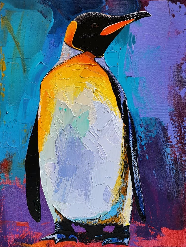 King Penguin Kangaroo Island Penneshaw Colour Block Painting 2