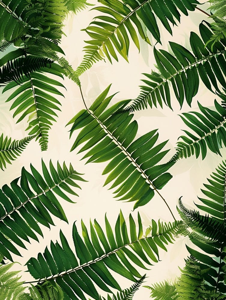 Pattern Poster Upside Down Fern 2