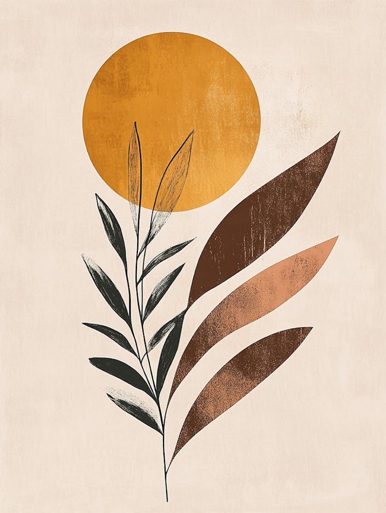 Sun And Leaves Canvas Print 9