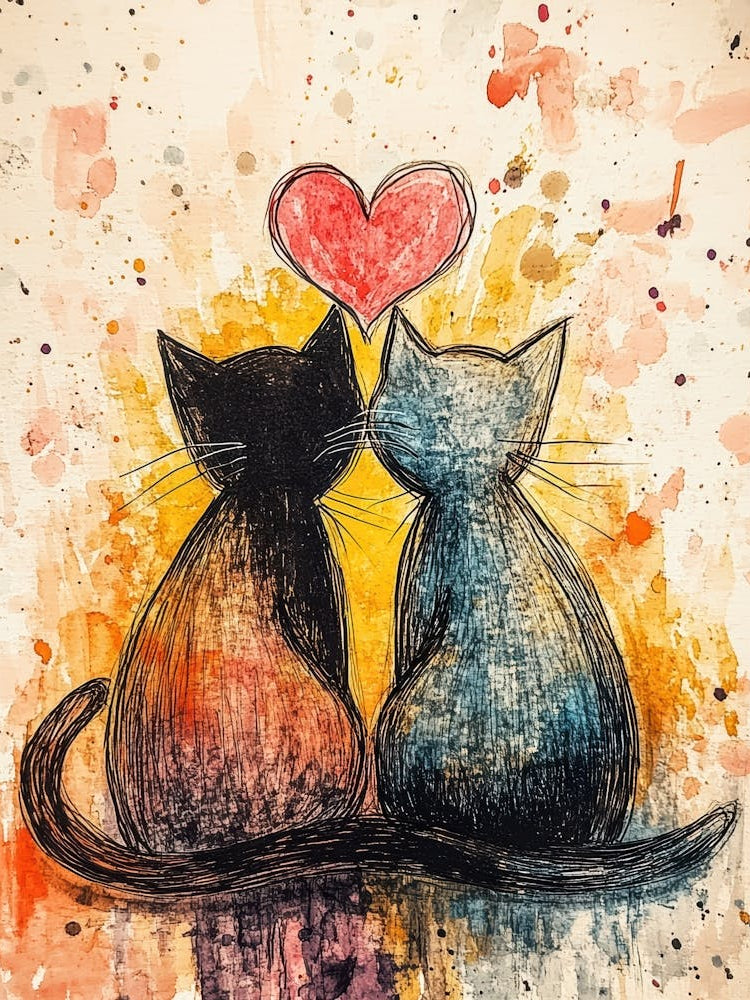 Two Cats In Love 1