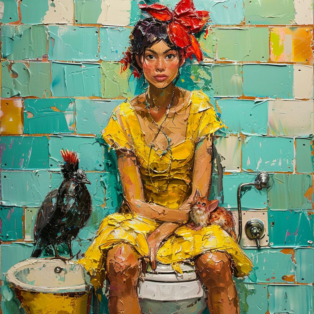 Girl On A Toilet
