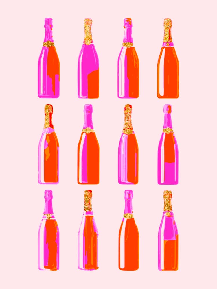 Pink Champagne Bottles