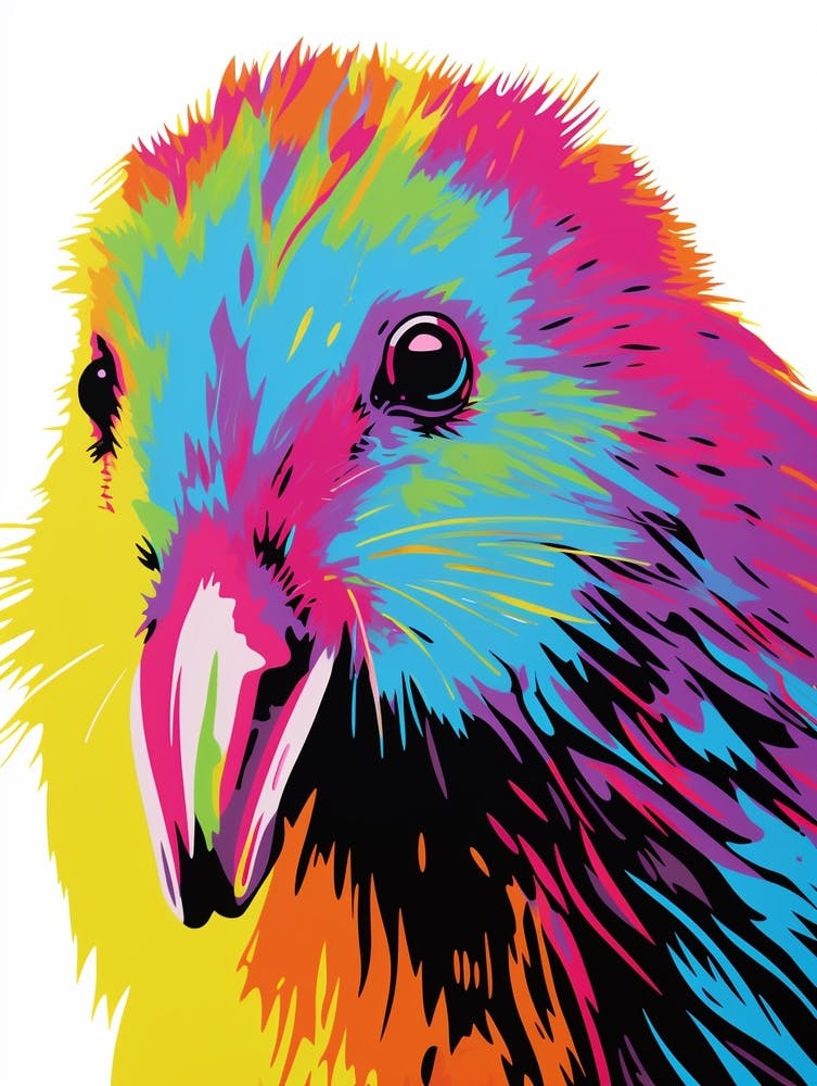 Style Andy Warhol Oiseau Kiwi 1