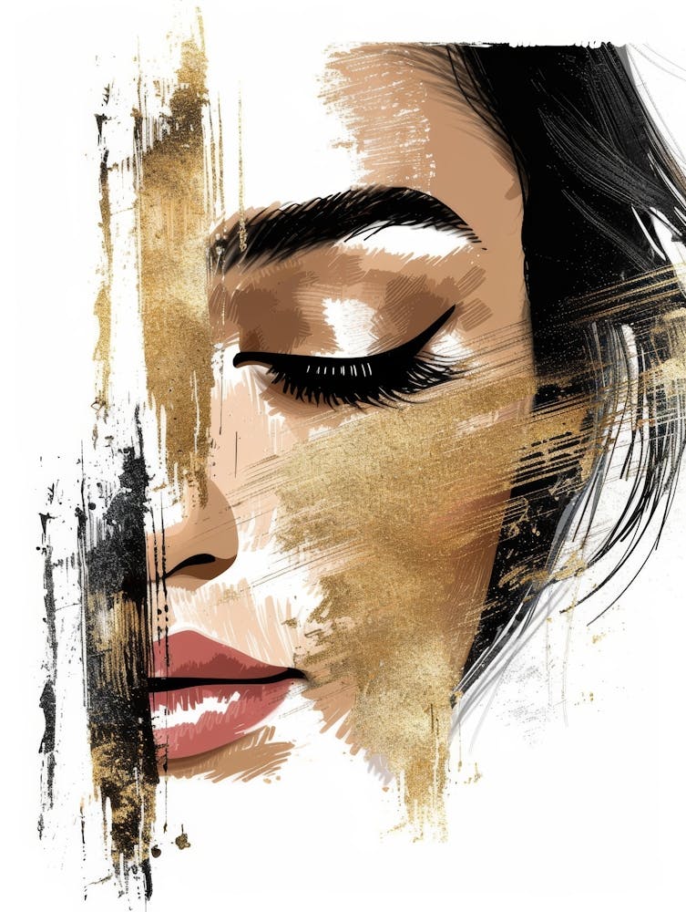 Gold Face Painting 1
