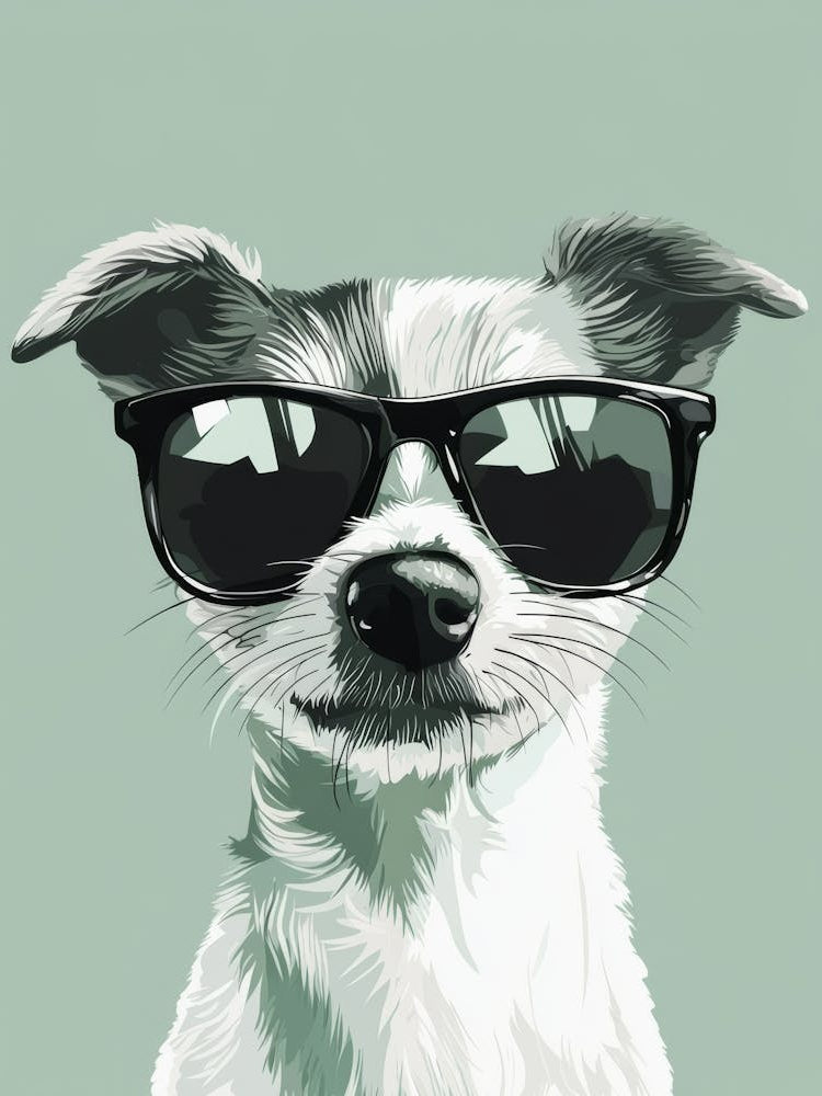 Dog In Sunglasses. Generated AI. 2