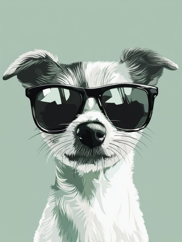 Dog In Sunglasses. Generated AI. 2