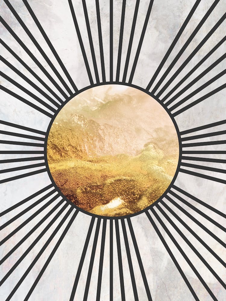 Gold Sun Canvas  Print