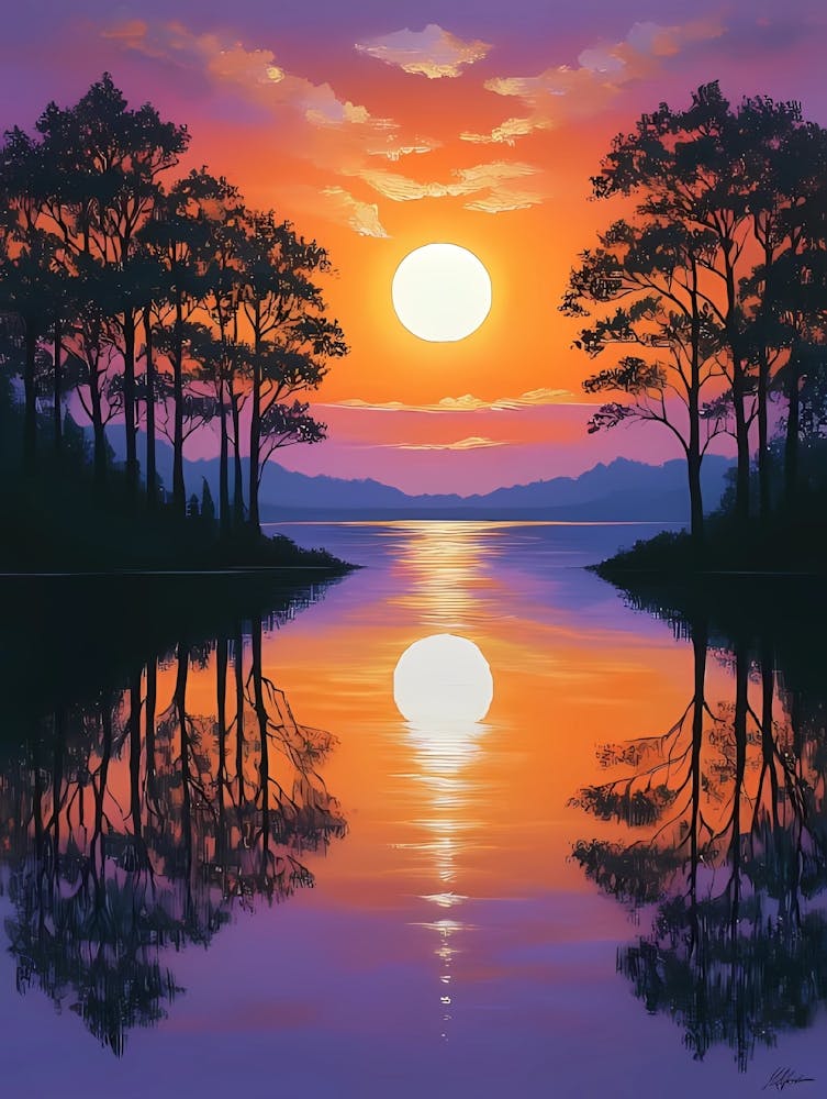 Sonnenuntergang am See 3