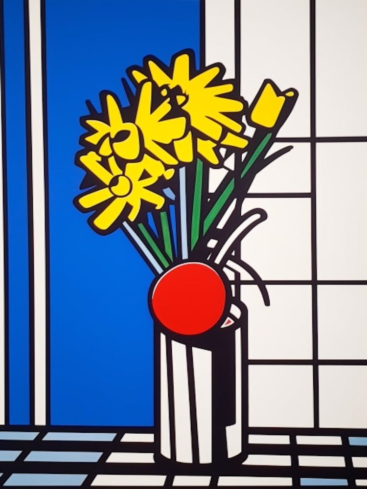 Nature Morte de Fleur de Statice 2 Style Pop Art