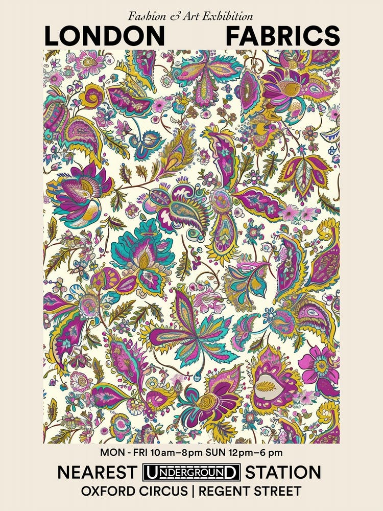 Poster Iris Impress London Fabrics Blumenmuster 3
