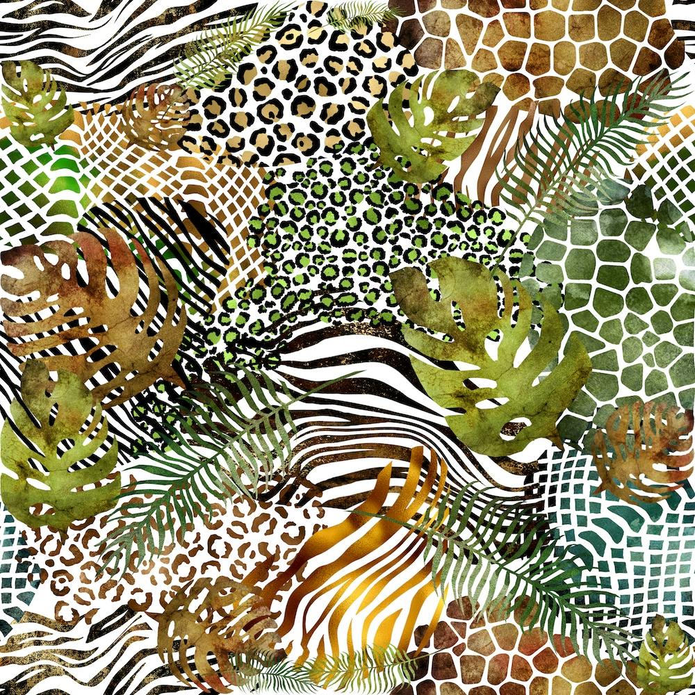 Abstract Leaves in the Jungle