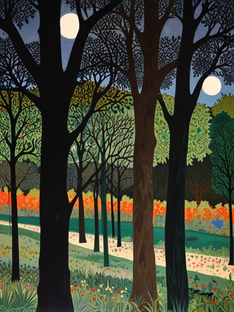 William Morris Moonlight In The Woods 39