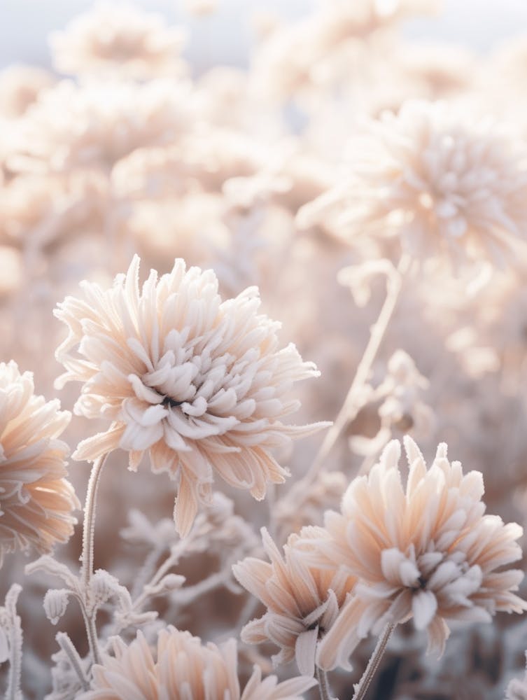 Frosty Botanical Chrysanthemum 1