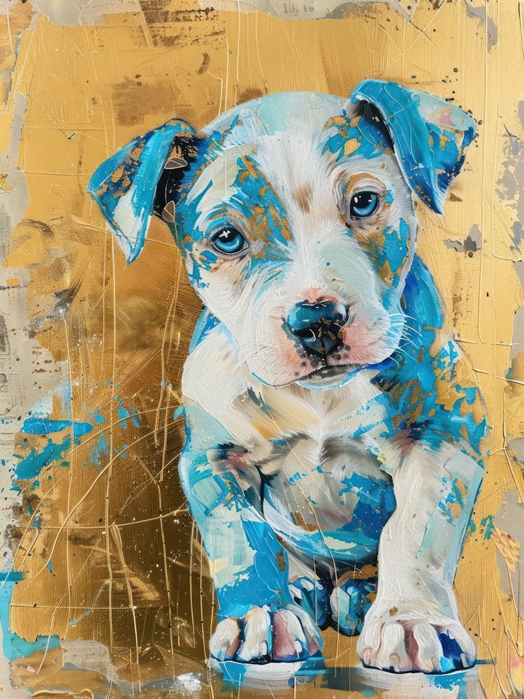 Puppy Dog Gold Effect Collage 1