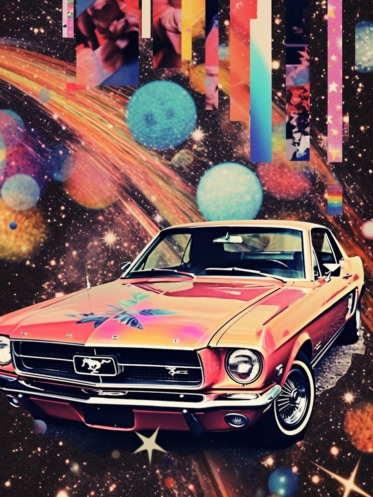 Classic Car Space Collage 2