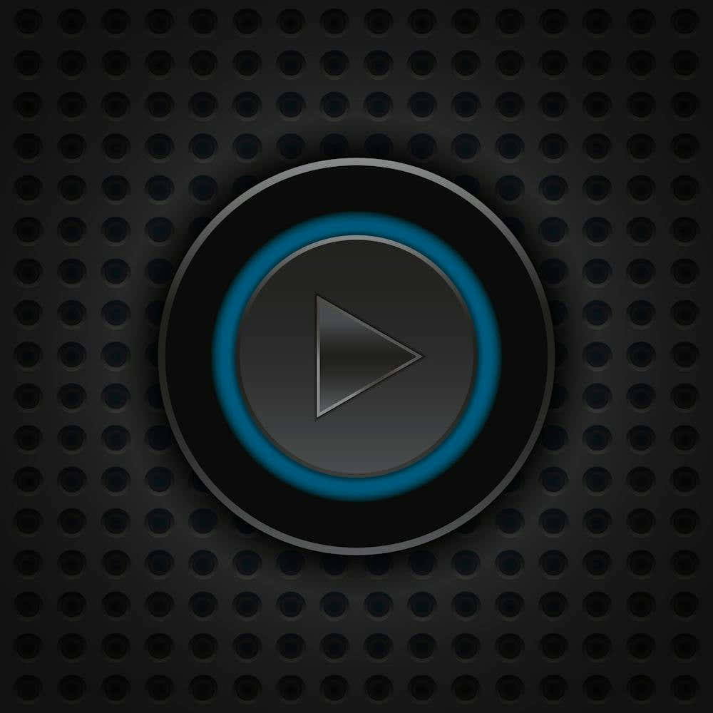 Black And Blue Play Button