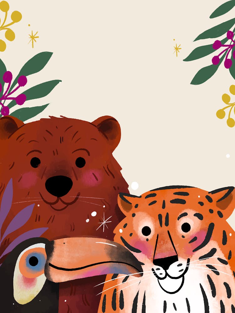 Tiger, Bear And Toucan 1