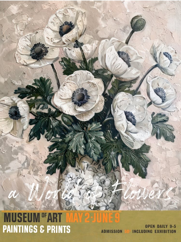 A World Of Flowers, Van Gogh Exhibition Anemone 3