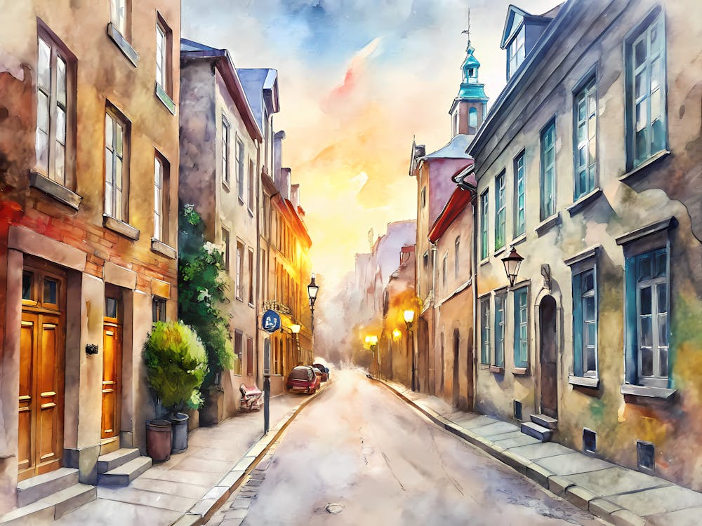 Montreal Canada A Vintage Illustration