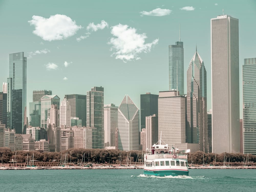 CHICAGO Skyline Urban Vintage Style