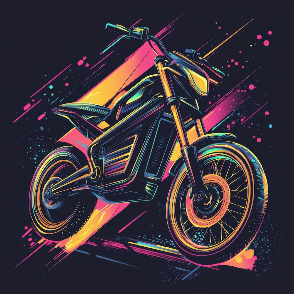 Electric Motorcycle print