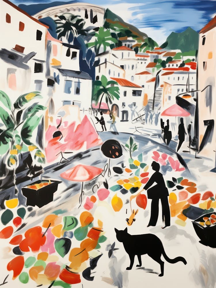 The Food Market In Vienna 2 Illustration