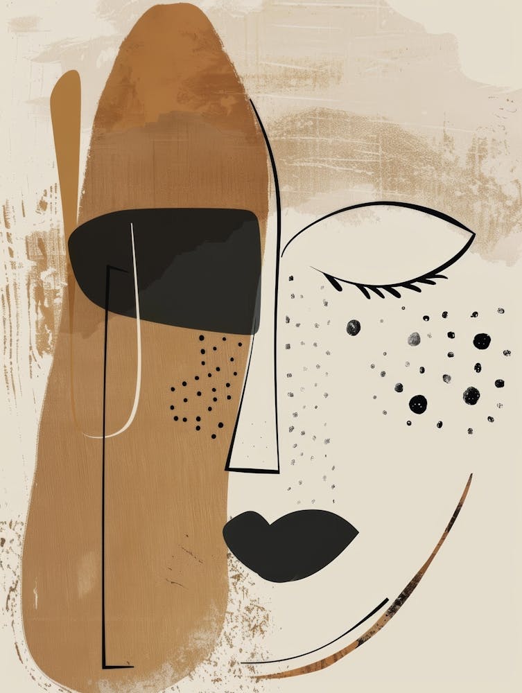 Abstract Face Canvas Print 1