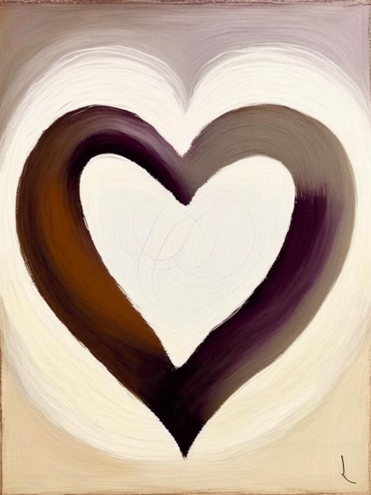 Infinity Heart Symbol Abstract Painting